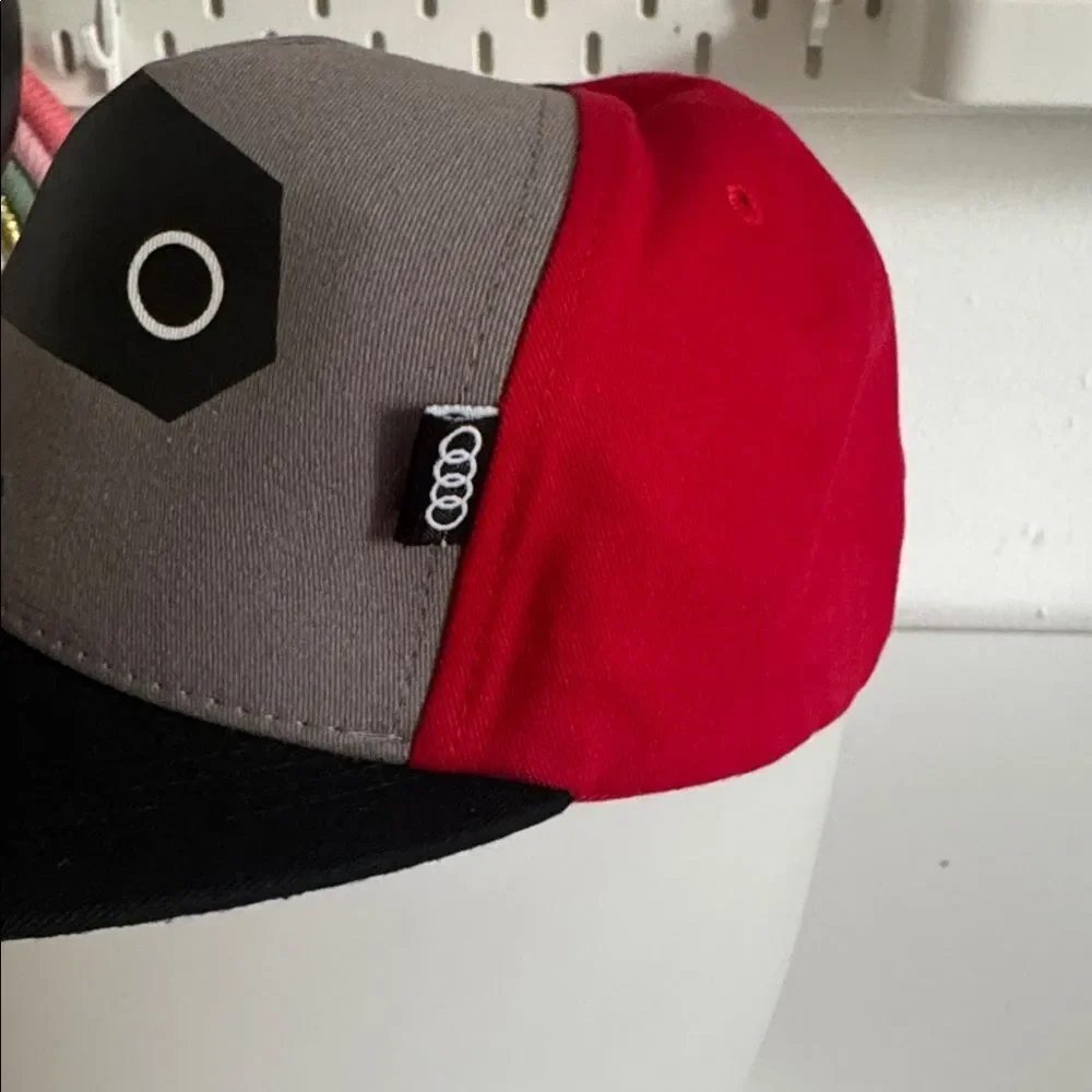 Audi Kids Robot Design Cap in Red and Black NWOT
